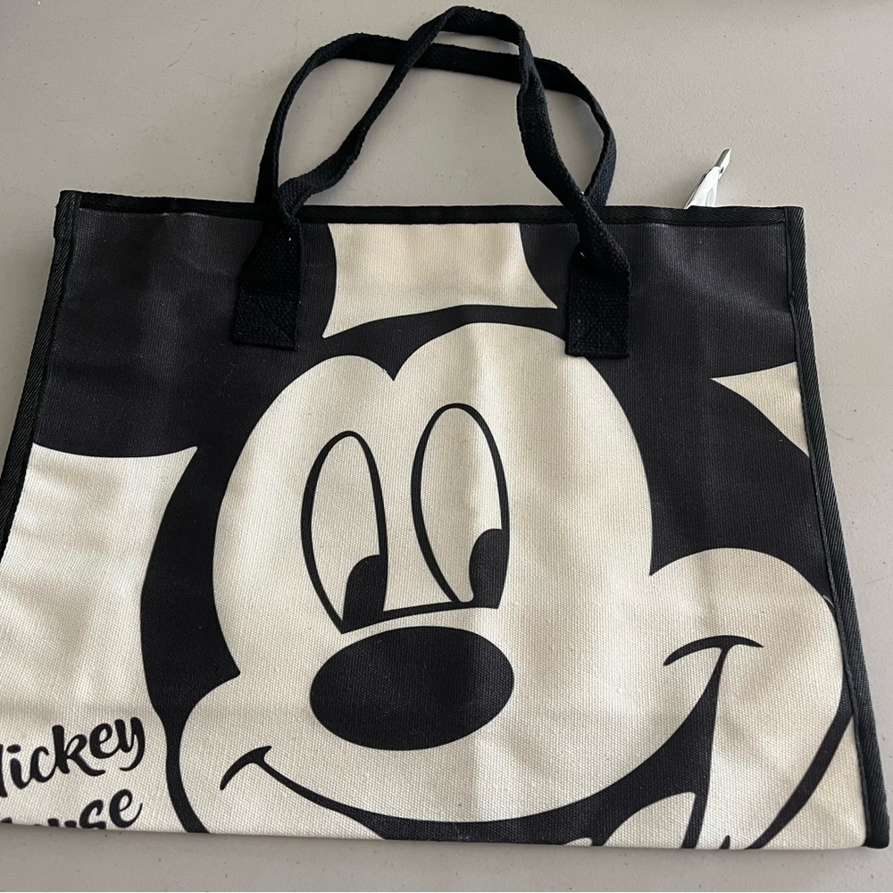 Disney Mickey Mouse Black and White Tote Bag cloth